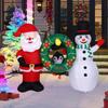 Large Inflatable Santa Christmas Decorations Outdoor LED Snowman Penguin Polyester Ornament for Winter Yard Party