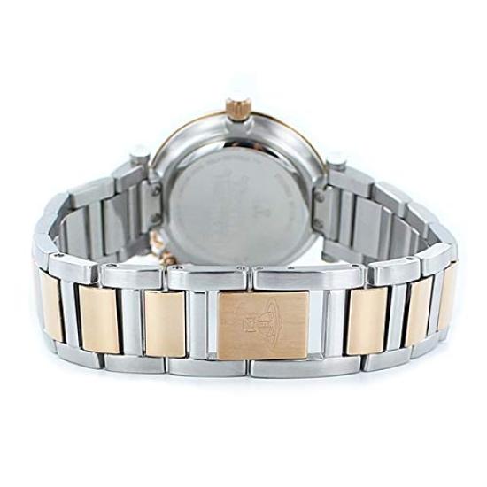 Watch with Shopping Orb Shell Pink Stainless VV006PRSSL [Vivienne Westwood] Women's Bag, Charm, Dial, Gold/Silver Steel,