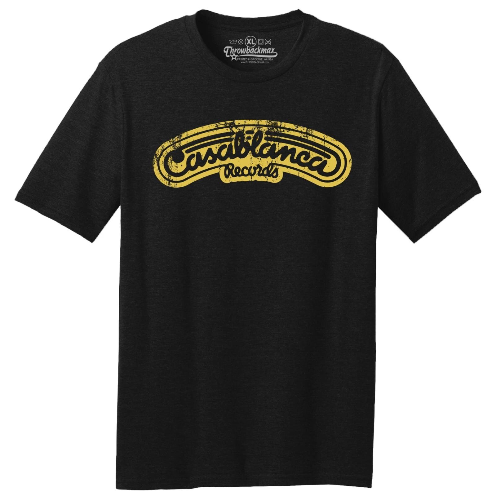 Throwbackmax Casablanca Record Label Classic Cut, Premium Tri-Blend T shirt S