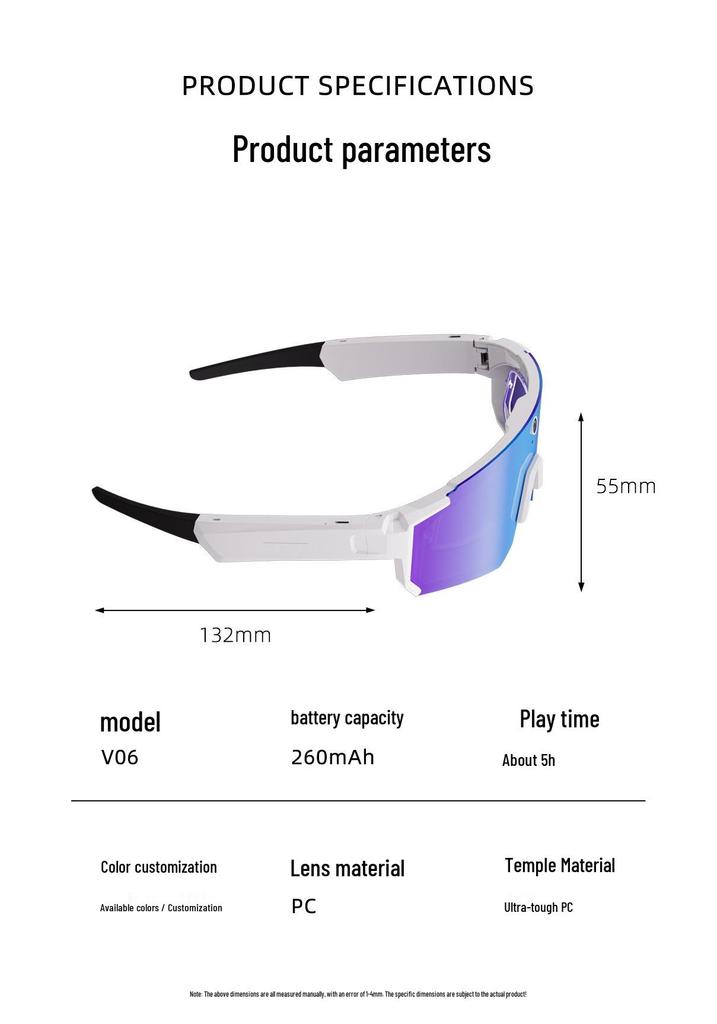AI Smart HD Video Recording Cycling Glasses: Anti-Shake, Horizontal & Vertical Capture