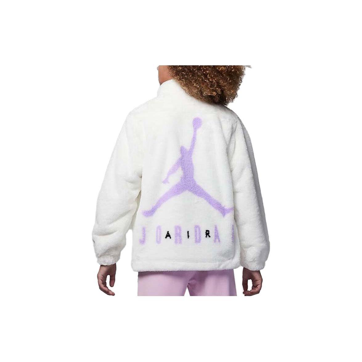 

Куртка Jordan Back Logo Letter Print Stand Wool Jacket Детские куртки Белые FD4988-133 M