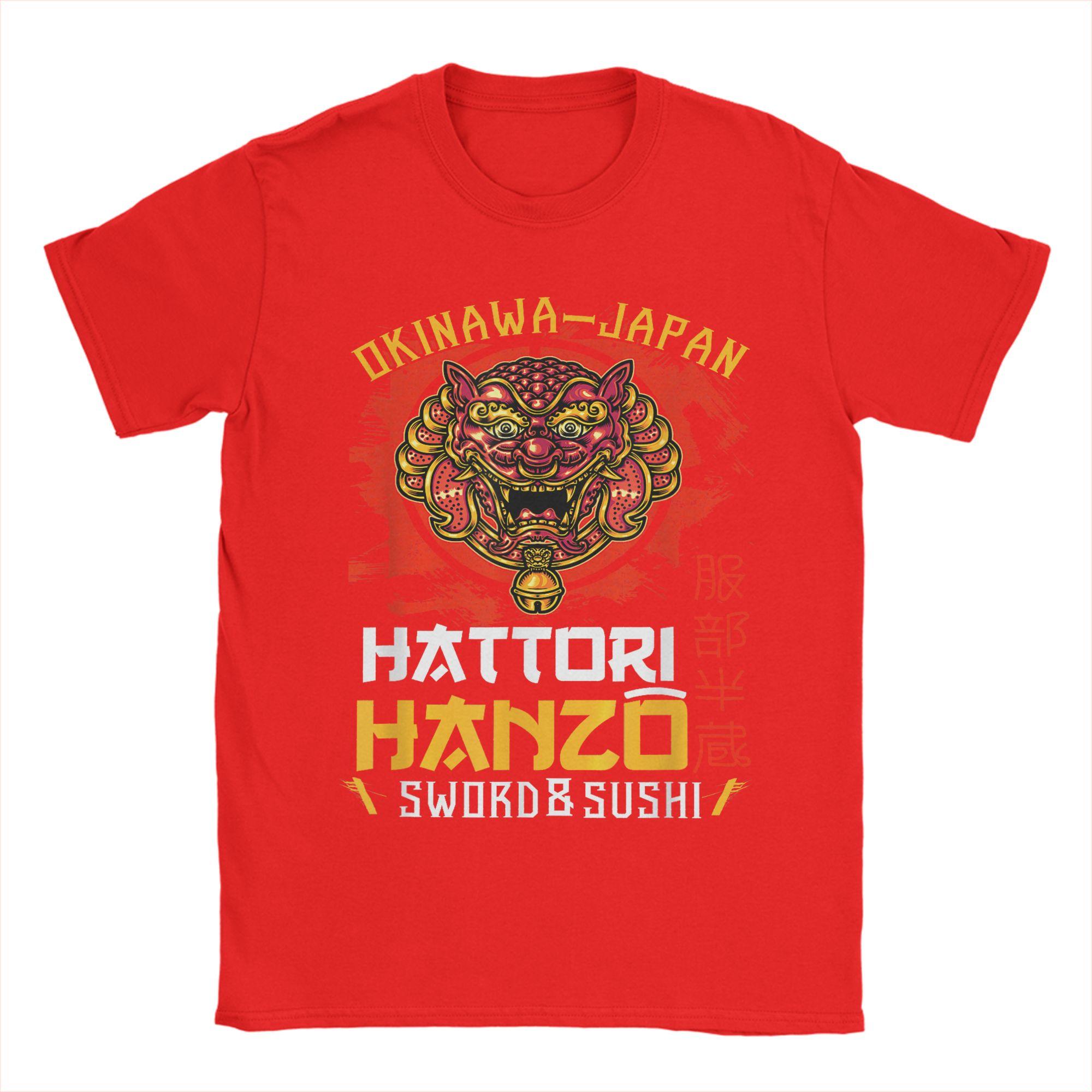 

Warrior Warrior Okinawa Japan Hattori Hanzo Sword and Sushi Hipster Cotton Tees Short Sleeve T Shirt Crew Neck Tops Gift Idea S