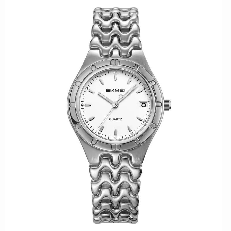 

Women s Analog Quartz Watch, Date Function Waterproof, Elegant Steel Band, Casual Fashion Wristwatch for Ladies full silver белый