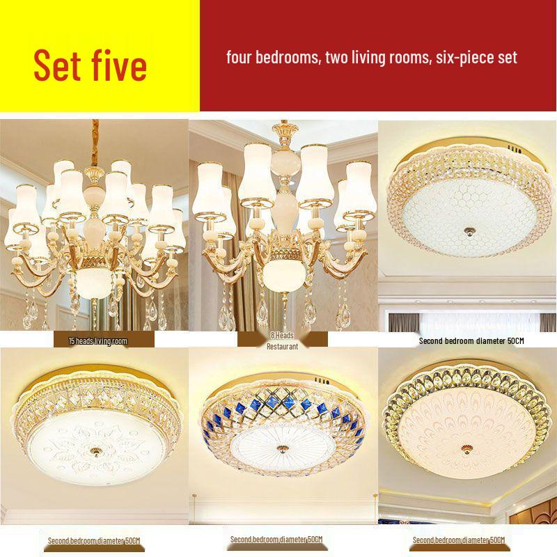 European Minimalist Crystal LED Chandelier for Living Room, Bedroom, Restaurant, or Villa Hall.