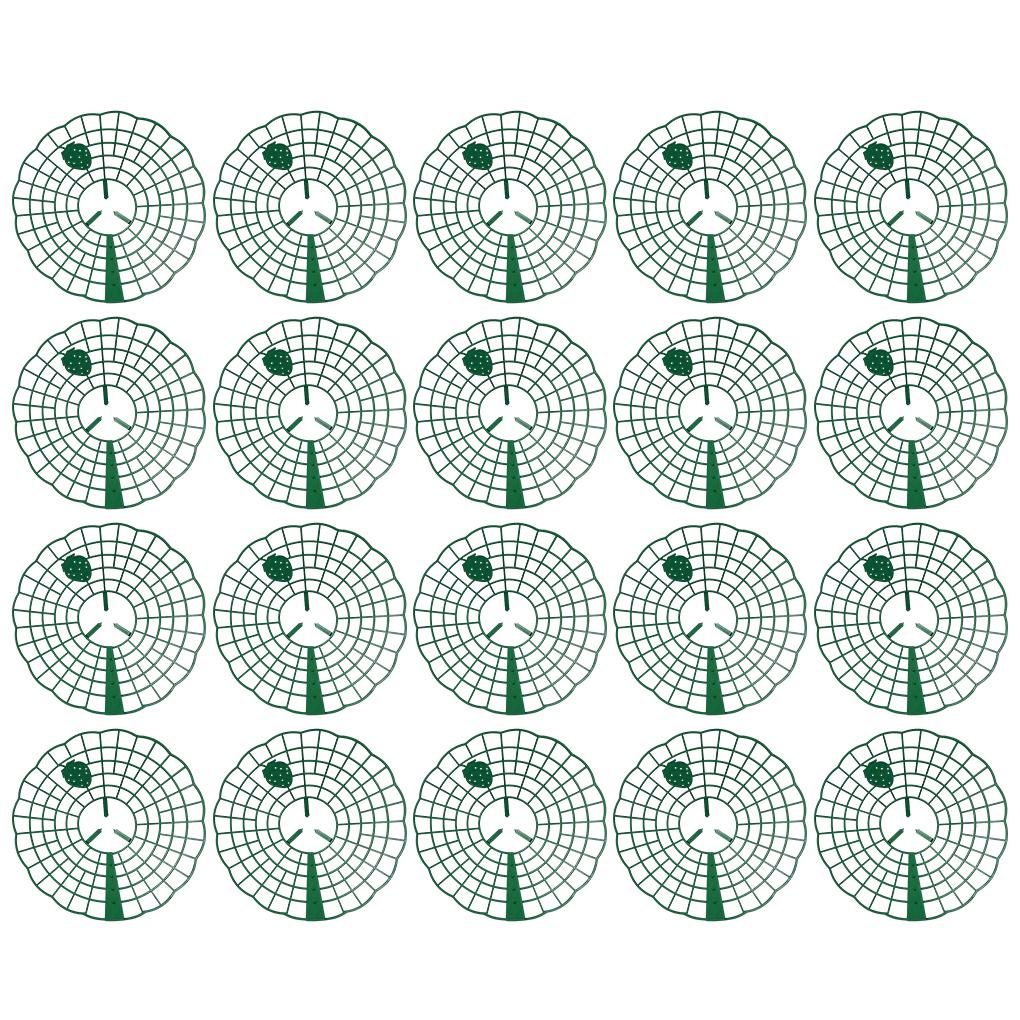 

Подставки для клубники Растущая стойка Каркас Держатель для растений Овощная посадочная стойка Пластиковый поддон Домашнее садоводство Балкон 20pcs