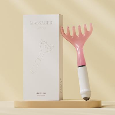 Resin Head Massager Scalp Gua Sha For Body Neck Leg Massage Six-Claw Head Meridian Comb Box-Packed Wide Tooth Hair Care Tool