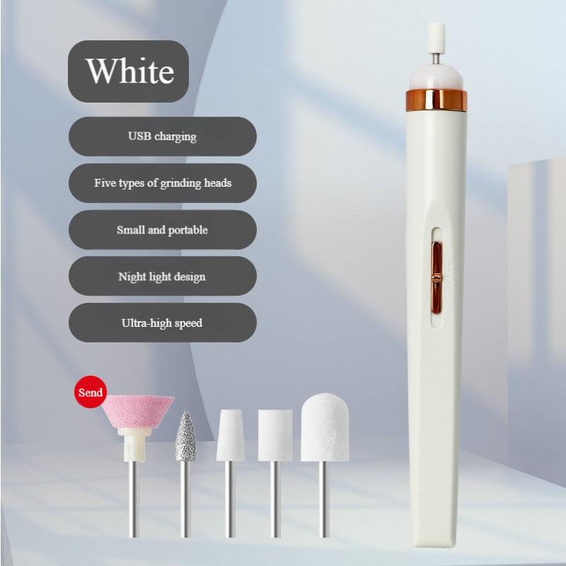 

Portable Electric Nail File, Mini Rechargeable Drill for Shaping & Polish Removal, Home Manicure Tool Kit белый