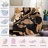 Vintage Leaf Floral Print Flannel Blanket Warm Soft Halloween Christmas Decorative Couch Warm Cozy All-Season Gift