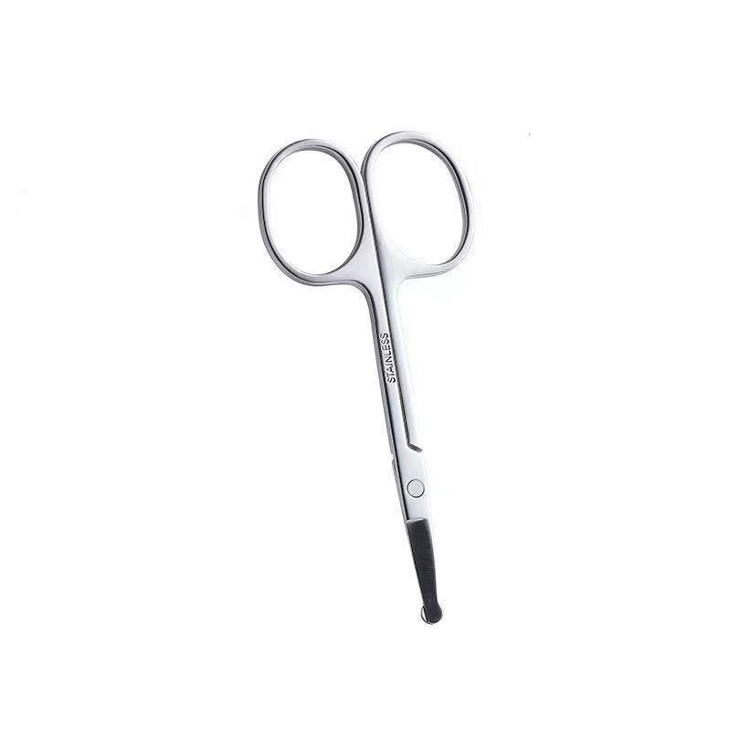 

Nose Hair Scissors Round Tip Safety Trimmer, Men Women Portable Nostril Hair Remover Cleaning Cutter