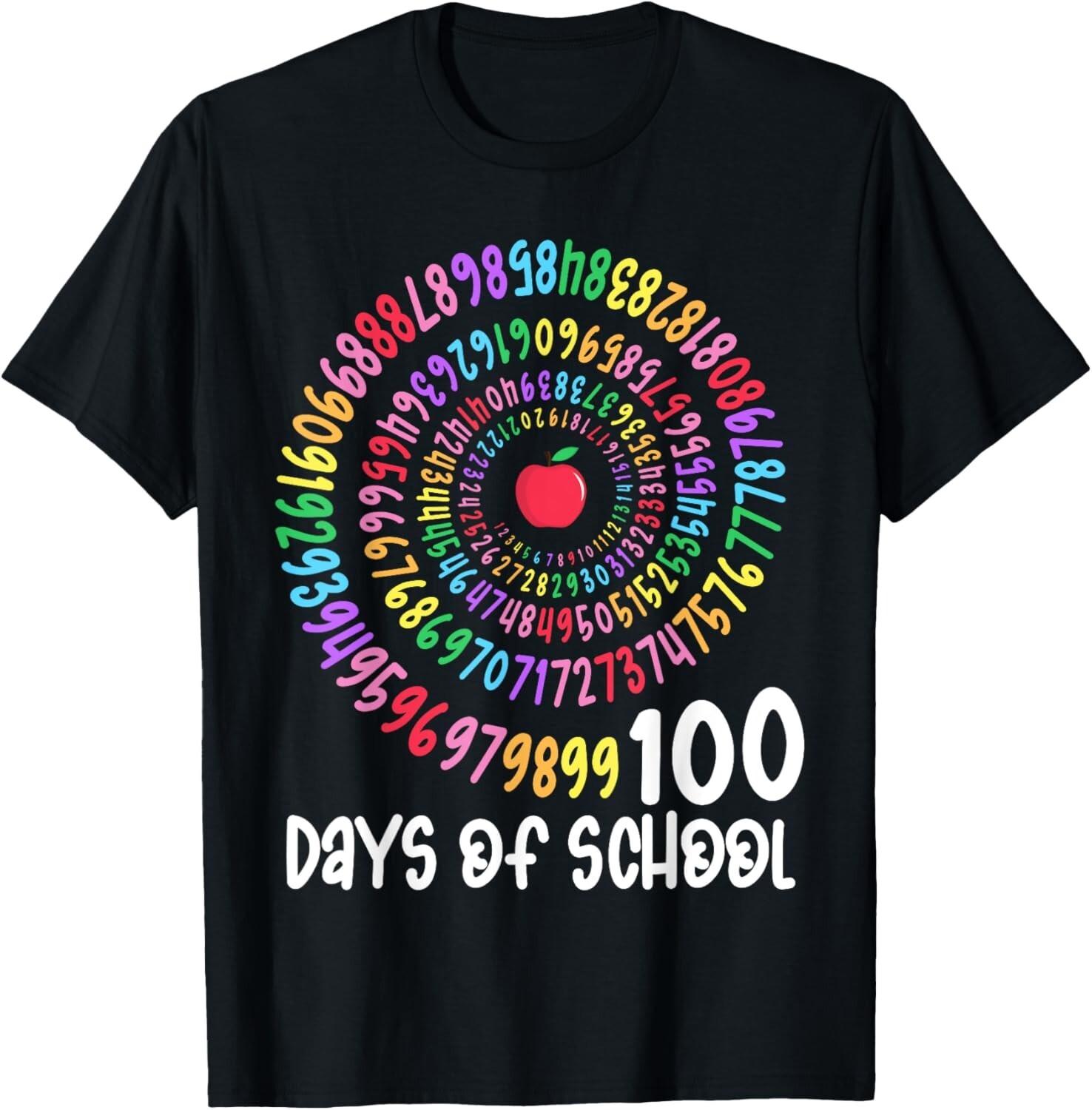 100th Day of School Teacher 100 Days Math Numbers T-Shi T-Shir unisex Shirt L