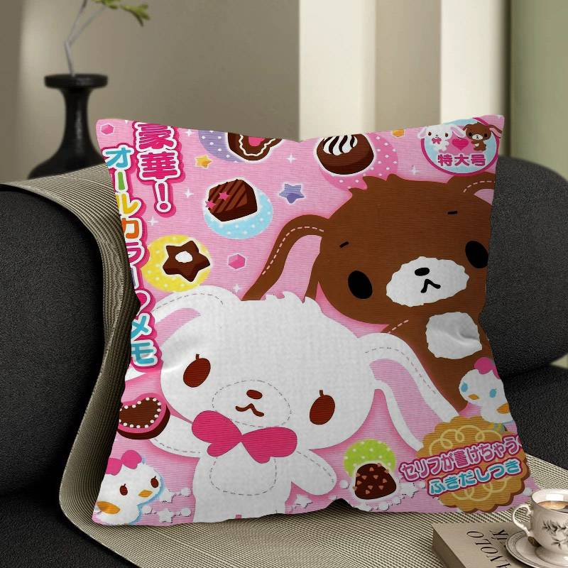 

S-Sugarbunnies Office Cushion Pillowcase Car Cushion Cover45X45CM Lumbar Pillowcase Sofa Pillowcover 12x12Inch