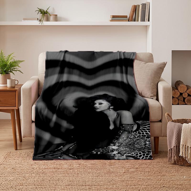 CARDI B Soft Warm Flannel Blankets Comfortable Blanket for Home Decoration Gifting