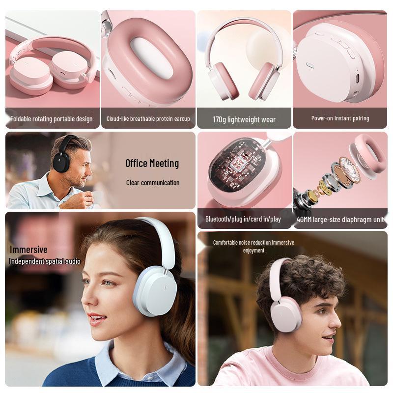 Noise Cancelling Bluetooth Wireless Gaming Headphones with Ultra-Long Battery Life
