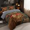 3pcs Highland Cow Printed Coreless Bedding Set Soft and Comfortable Dormitory Bedroom Decoration Multiple Sizes Machine Washable