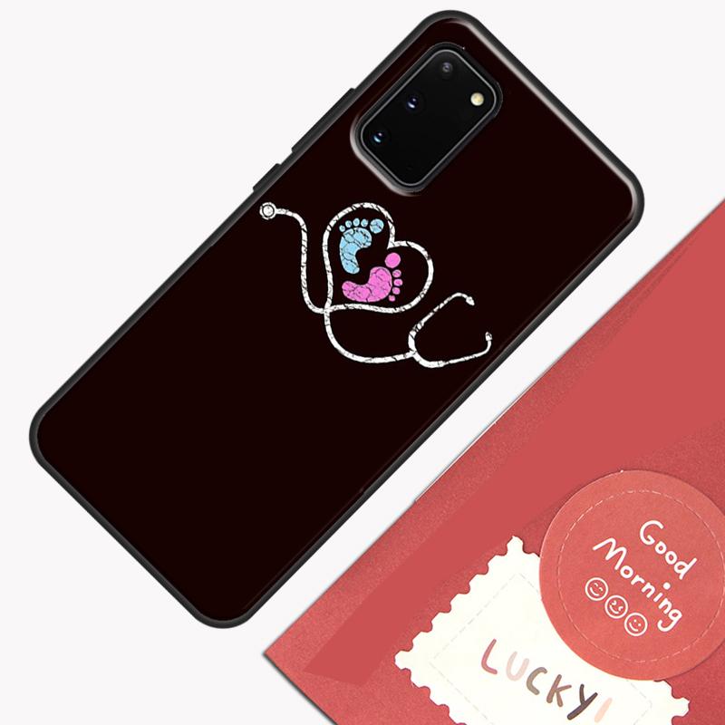 Cute Stethoscope Heart Phone Case For Samsung Galaxy S26 S25 S24 S20 S21 S22 S23 Ultra S10 Plus S25 FE Cover Shell