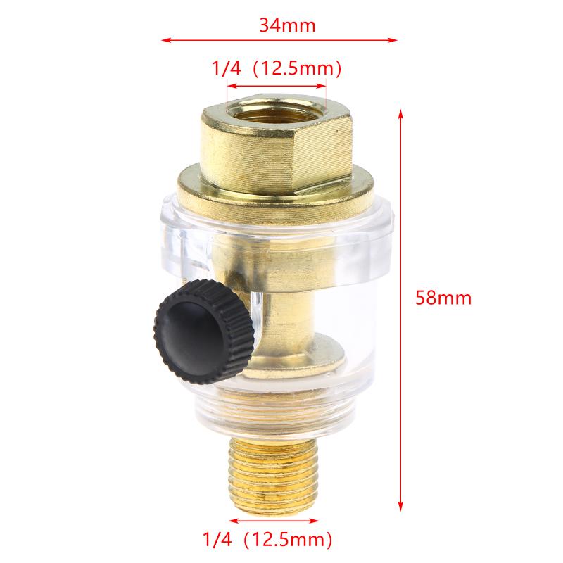 1/4" NPT Mini-Inline-Öler Schmierer für Pneumatikwerkzeug Schmierer Öler Luftkompressoren Rohrreparatur Automatische Schmierung