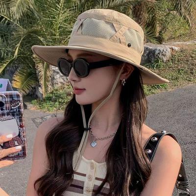Fisherman Hat Adjustable Size UV Protection Breathable Sun Shade Dome Basin Lace-Up