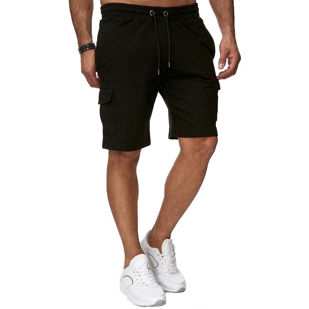Men Casual Drawstring Waist Cargo Shorts with Multiple Pockets and Relaxed Fit for Everyday Wear Outdoor Activities