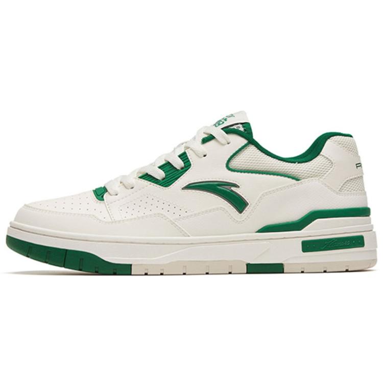 New Anta Flame 4.0 Anti Slip Wear Resistant Low Top Skateboard Shoes Men's White Green 112328081-5