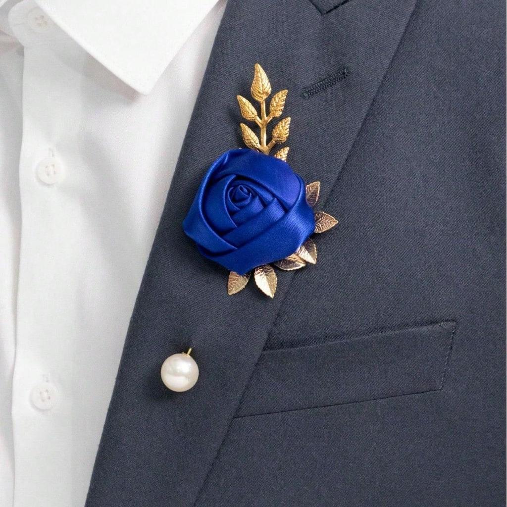 1pc Rose Bud With Accessories High-End Brooch, Suitable For Weddings And Parties