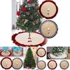 Stylish Christmas Tree Skirt With Creative Red And Black Checkered Design For Festive Decor