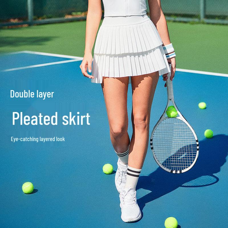 Women's Quick-Dry Pleated Sports Skirt for Badminton, Tennis, Yoga, Fitness, Running, and Marathon