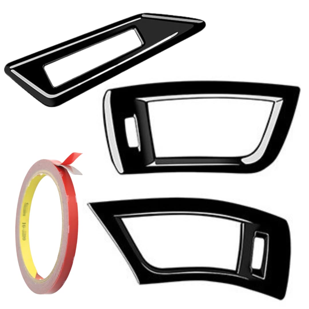 

Alphard (30 Series) Vellfire (30 Series) Switch Covers, Front Air Conditioner Cover Set, with Extra Double-Sided Tape, Interior Panel (Piano Black)