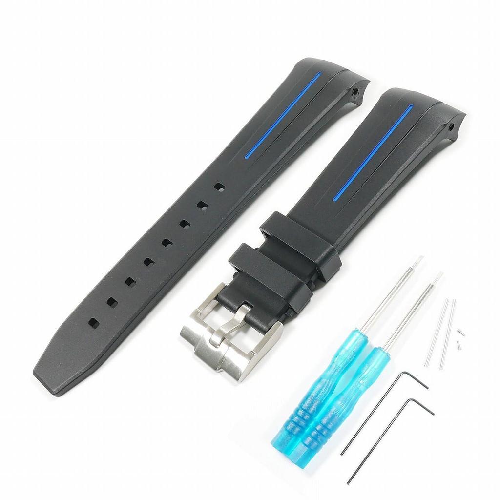 Exclusive Rubber Strap BLANCPAIN×Swatch (Black/Blue Line)