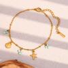 Dreamshow Dainty Sea Animal Charm Bracelet 18k Gold Plated Jewelry Fashion Bracelets Women