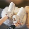 Platform snow boots women's winter cotton shoes 2025 new velvet women's shoes fashion short tube waterproof and non-slip bread shoes