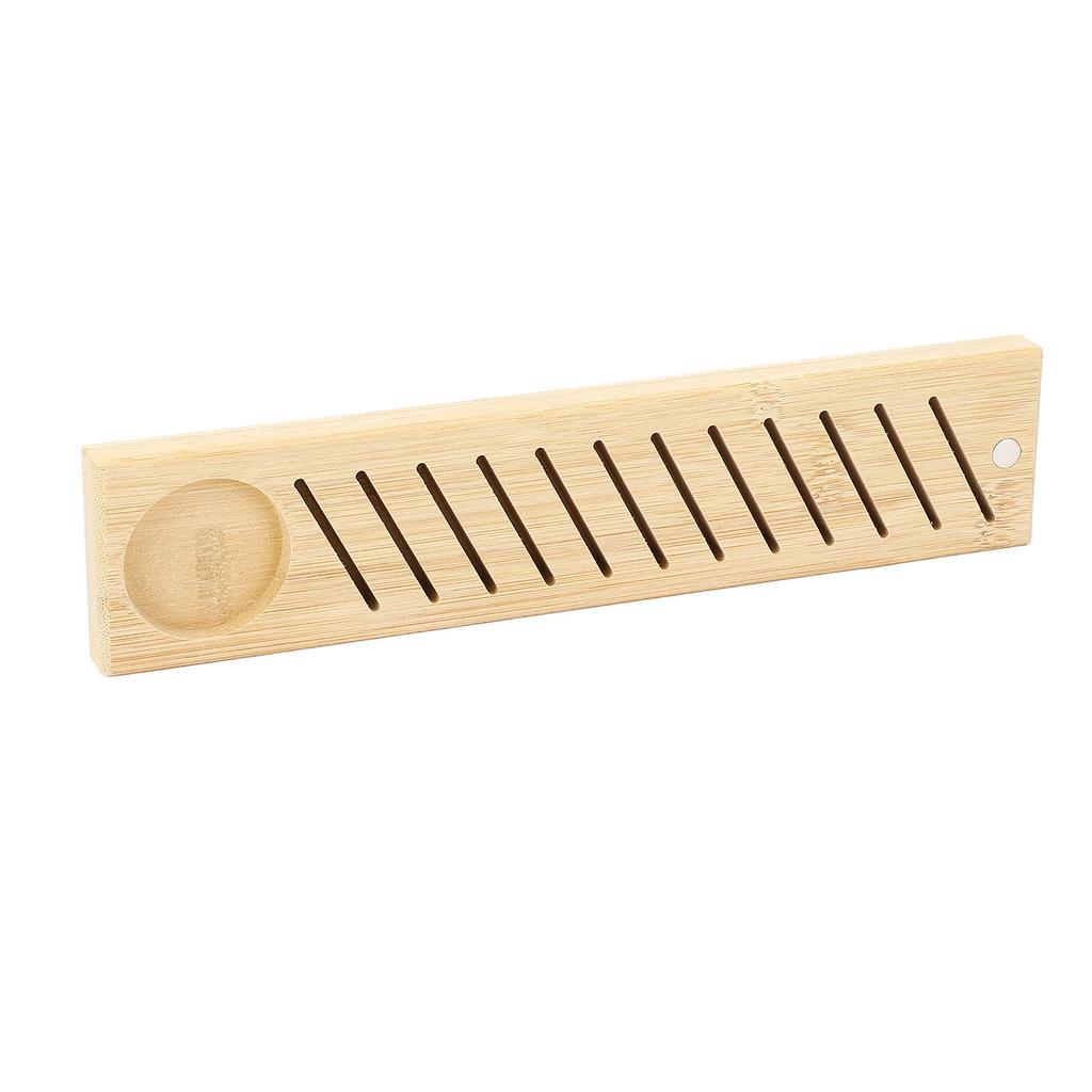 Embroidery Floss Bobbin Rack 12 Slots Bamboo Portable Rectangular Thread Plate Holder Sewing Supplie