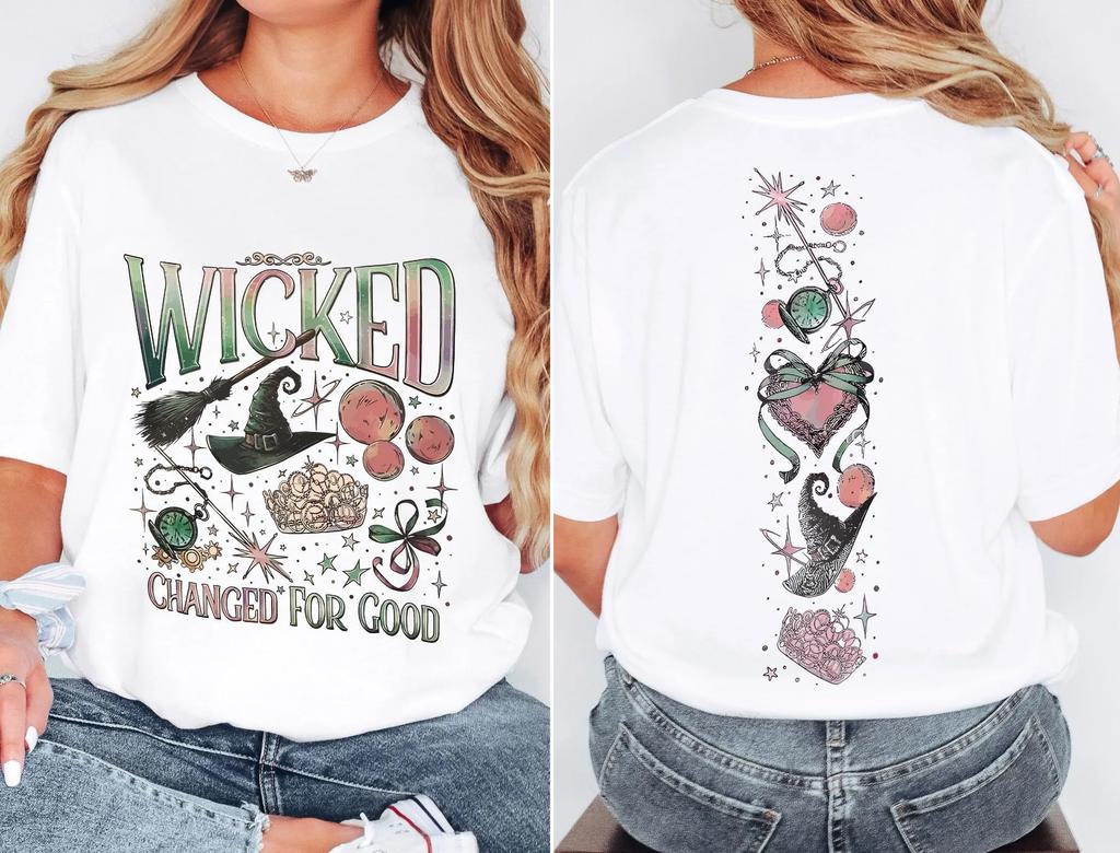Retro Wicked Razem Jesteśmy Nieograniczeni Koszulka Przeciwstaw się Grawitacji Miotła Magiczna Różdżka Koszulka Wicked Musical Czarodziej Film Koszulka Fana
