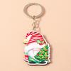 Cute Christmas Key Chain Snowman Santa Claus Key Ring Pendant for Car Key Holder Women Girls Handbag Decor DIY Jewelry Gift