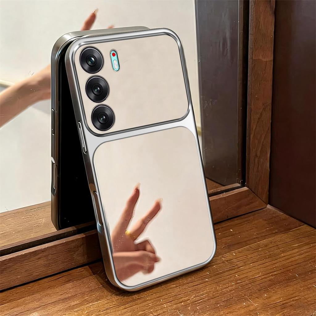 Case for TECNO CAMON 40,Pro 5G Trending Big Window Cover Mirror Phone Casing