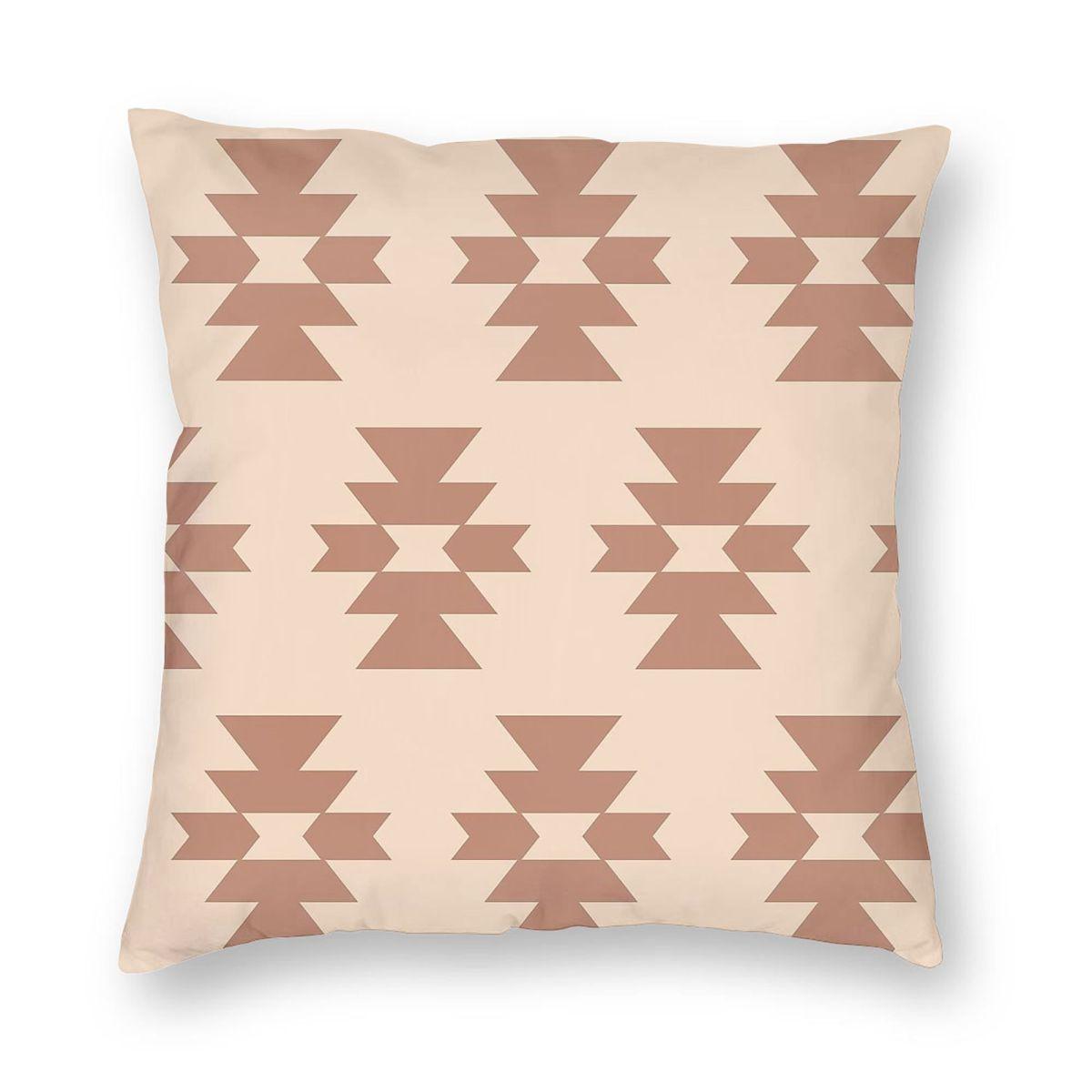 Southwestern Navajo Aztec Pillowcase Polyester Linen Velvet Creative Zip Decorative Car Cushion Case 30x30cm