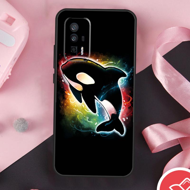 Shark and Killer Whale Case For Xiaomi 11T 12T 13T 14T Pro Mi 15 13 14 Ultra POCO X7 Pro X3 X5 X6 F5 F6 F7 Cover