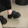 Baotou half slippers women's big head bow thick-soled muffin small man 7cmJK small leather shoes one foot cool shoes