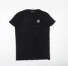 T-shirt da uomo SikSilk nera XS vestibilità slim in jersey elasticizzato