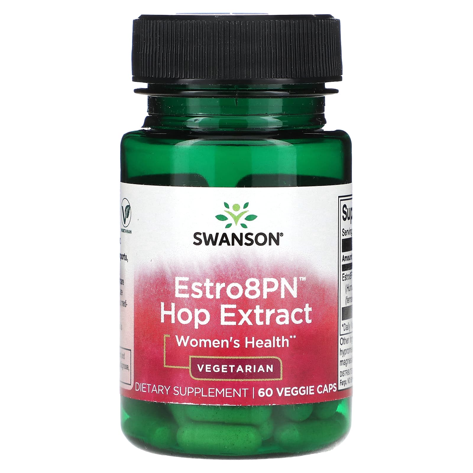 

Swanson, Екстракт хмелю Estro8PN, жіноче здоров я, 60 овочевих капсул