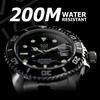 [HyakUICHI 101] No.7 Diver's Watch Automatic (with Manual Winding), Hacking Feature, 200m Waterproof, Black Men's Watch