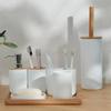 Washing Toothbrush Toothpaste Holder Liquid Soap Dispenser Box Pump Bottle Wash Toilet Brush Set