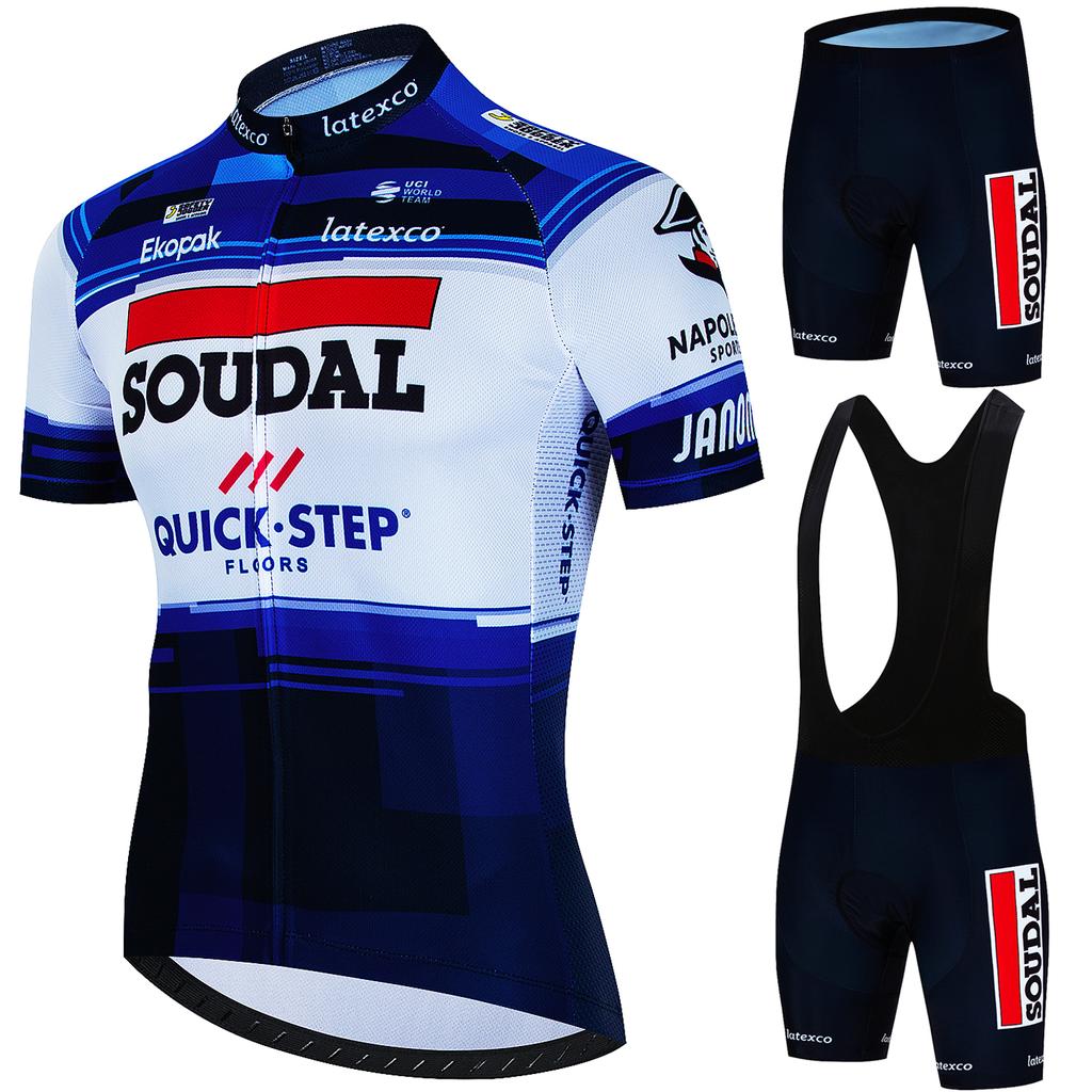 Heren Wielerkleding Set Quick Step Kleding 2026 Fietsen Kleding Zomer Fiets Jersey Fietsjas Man Lente Korte Broek Koersbroek