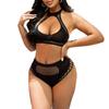 Elegant European & American Mesh Garter Fishnet See-through Bikini - Style K232.