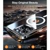 Transparent Circle Magnetic Case For iPhone 16 15 14 13 12 11 Pro Max Plus Phone Case for Magsafe Wireless Charging Cases Cover