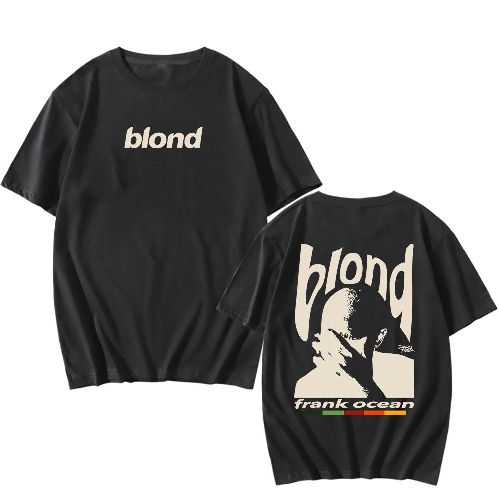 Rapper FrankOcean BLOND Tshirts Summer Short Sleeve Cotton Teeshirt High Quality Graphic Printing Tshirts Casual Hip Hop Tees