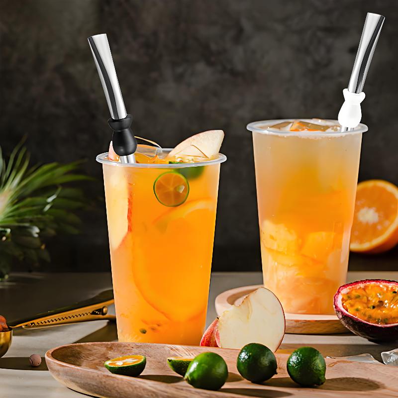 Hot Sale Reusable Straw Spoon Stainless Steel 304 Tea Filter Yerba Mate Bombilla Coffee Spoons Milk Drinking Kitchen Tools