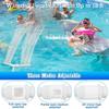 Swimming Pool Waterfall Fountain Spray, 2 Heads Water Sprinkler Pool Accessories Splash Water for Above Ground Pools Adjustable Pool Aerator