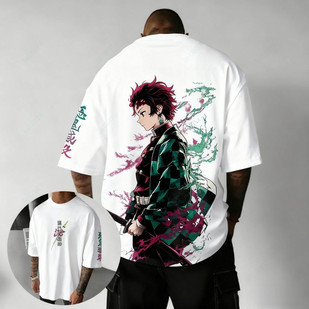Demon Slayer Blade Charcoal Jiro Pattern Tshirt for Mens Harajuku Style Manga Enthusiasts Y2K Unisex Tshirt