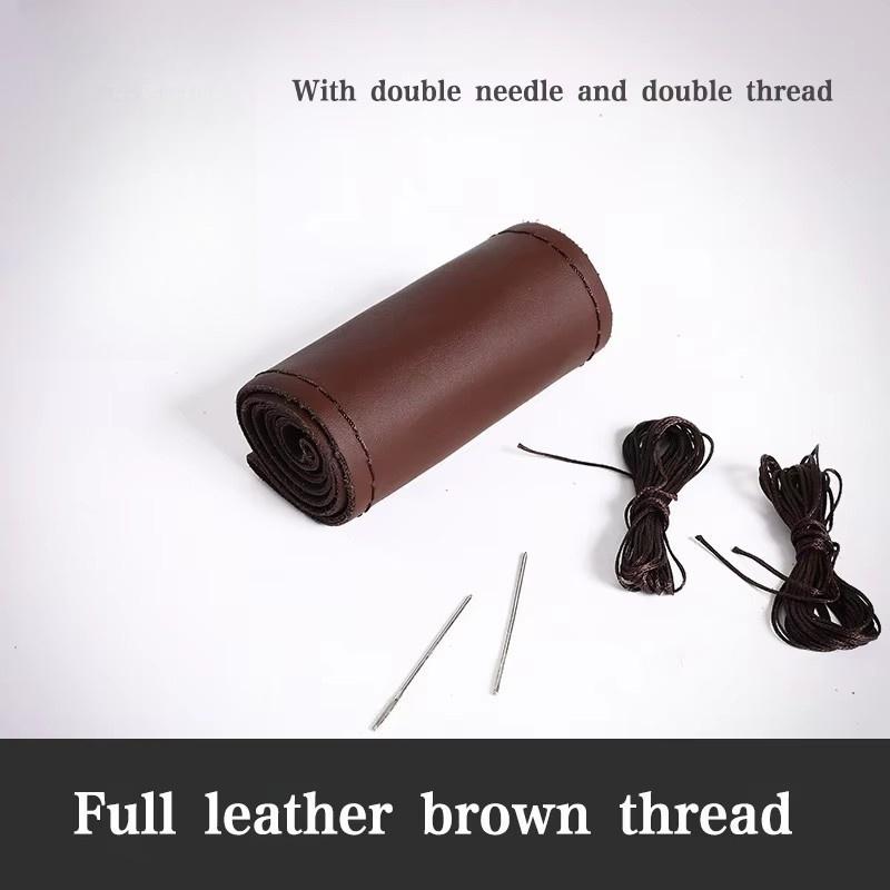 Car Hand-sewn Steering Wheel Cover For All Seasons Universal Microfiber Leather Wear-resistant Cars Accessories