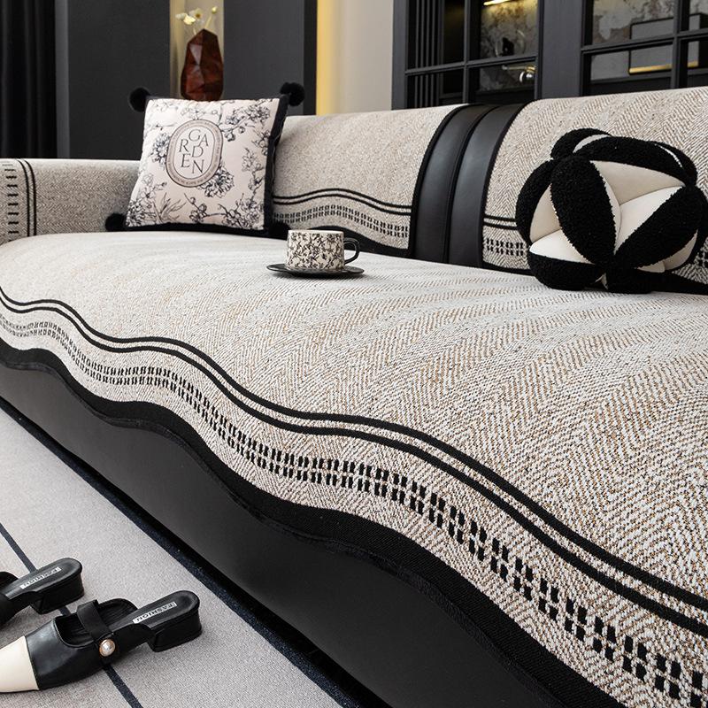 Высококачественная кожаная подушка для дивана прямой рядной формы 2025 новинка универсальная для четырех сезонов нескользящая легкая роскошь неправильной формы подушка для сиденья 45 45Cm pillow cover 1839₽